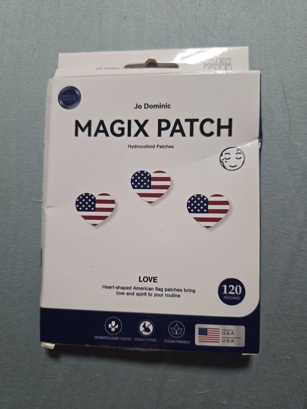 MAGIX PATCH Heart-Shaped American Flag Hydrocolloid Pimple Patches